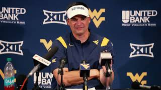 WVU Football  Oct 5 Coach Brown Oklahoma State Post Game [upl. by Terces]