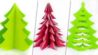 3 Alberi di Natale con la carta  Lavoretti di Natale fai da te  Christmas crafts ideas [upl. by Hanley]