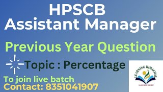 HPSCB Assistant Manager Maths  Previous year questions hp latestnews himachal hpscb hppsc [upl. by Ehtyaf]