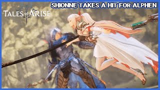 Shionne takes a hit for Alphen  Tales of Arise [upl. by Odrahcir]