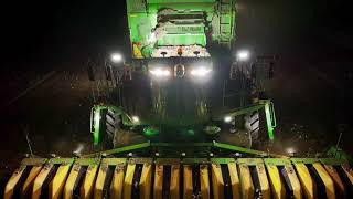 Stripping Cotton at night in West Texas Cotton Harvest 2023 [upl. by Sug]