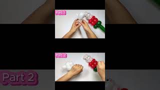 Adorable Balloon Bunny on a Flower Arrangement balloontutorial ballooncreations balloondecoration [upl. by Afrika165]