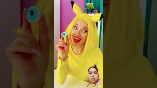 Eating Challenge Pikachu VS Sonic Candy Battle ⚡️🫣🍭 funny trending shorts jelly [upl. by Adlesirhc]