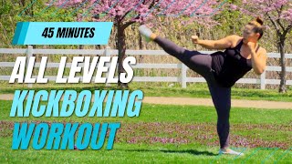 45 Min Cardio Kickboxing Full Body Fat Burner Burn Calories Fast [upl. by Glick]