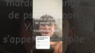 Bientôt nouveau prénom YouTube [upl. by Naej]