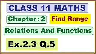 Ex23 Q5 Chapter2 Relations and Functions  Ncert Maths Class 11  Cbse [upl. by Seuqcaj]