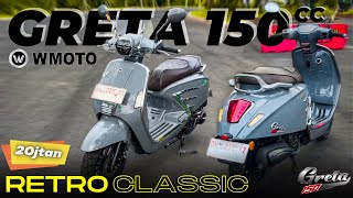 WMOTO GRETA 150‼️ BODY VESPA HANYA 20JUTAAN SEHARGA SCOOPY ATAU FAZIO🔥SOLUSI VESPA MURAH greta150 [upl. by Akeim]