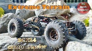 SCX24 Comp Crawler Not slow but hard core Testing new link setup rccar scx24 4x4 scx24mods [upl. by Bethanne640]