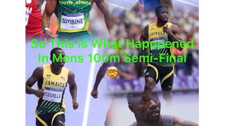 Men 100m Paris Olympics Semifinal Crazy Races Kishane ThompsomOblique SevilleAkine SimbineNoah Ly [upl. by Boser360]