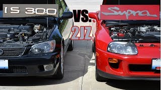 Lexus IS300 vs Toyota Supra  2JZ Comparison [upl. by Zizaludba]