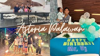 VJs Birthday at Astoria Palawan  YamFam Travels  Camille Prats Yambao [upl. by Aihtennek]