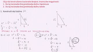 Konstrukcija primenom Pitagorine teoreme  √11 i √13 [upl. by Reteid570]