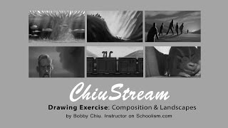 Drawing Exercise with Composition and Landscape [upl. by Weeks731]