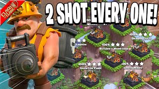 Super Miners 2 Shot EVERY District in the Clan Capital  Clash of Clans [upl. by Mauve]