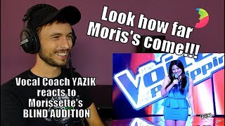 Vocal Coach YAZIK reacts to Morissette Amon Blind Audition on The Voice [upl. by Suilienroc]