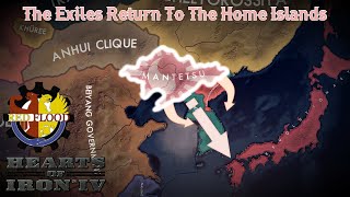 Return Of The Japanese Exiles  Technocrat Mantetsu Timelapse  HOI4 Red Flood Mod [upl. by Madai]