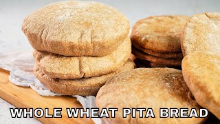 Whole Wheat Pita Bread  Healthy Pita Bread Recipe [upl. by Aligna]