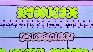 Gender Chart Paper Masculine and feminine gendergender in english grammar [upl. by Nahtaj858]