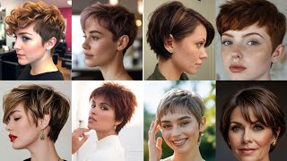 Grey Fine Pixie Haircut Style For Women over 40  curly pixie cut 2024  Best Short Haircut [upl. by Germin]