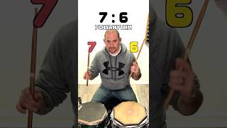 How To Play A 76 Polyrhythm in 20 Seconds drums [upl. by Aihsotal430]