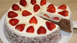 GÂTEAU ITALIEN FRAISE ET MASCARPONE FACILE CUISINERAPIDE [upl. by Vanhook]