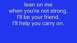 Lean On Me Micheal Bolton LYRICS YouTube [upl. by Joris900]