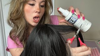 ASMR HAIRSTYLIST 💈💇‍♀️ Gives You A Haircut amp Style while u spill the tea [upl. by Enobe]