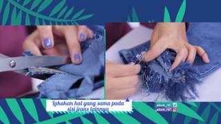 Beli Jeans Mahal Coba Buat Sendiri Frayed Jeans Seperti Ini [upl. by Dur]