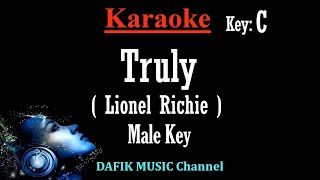 Truly Karaoke Lionel Richie Male key C [upl. by Alya822]