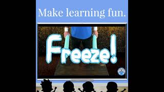 Back to School Kids Freeze Dance Consonant Blends Pool Noodles [upl. by Nanny]