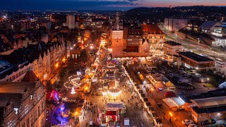 Jarmark Bożonarodzeniowy 2024 w Gdańsku  Dron 4K  Christmas Market in Gdansk Poland [upl. by Danette]