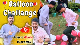 Dimpu Vs Bikash Crazy Balloon Challenge🔥 Prize is I phone 15 pro Max [upl. by Ansell]