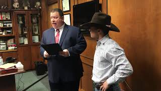 Mesquite celebrates champion bull rider Chris Villanueva [upl. by Ninos944]