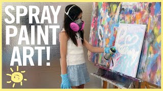 SPRAY PAINT ART KIDS CAN DO professional tutorial [upl. by Stulin720]