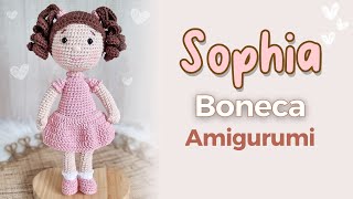 BONECA AMIGURUMI de Crochê Aula Completa Passo a Passo [upl. by Auqenet881]