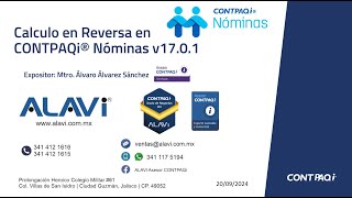 Calculo en Reversa en CONTPAQi Nóminas v1701 [upl. by Odrautse]