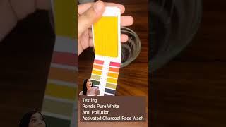 Ponds charcoal face wash ph testingshortvideo trending skincare youtubeshorts subscribe [upl. by Luzader]