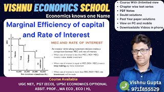 Marginal Efficiency of Capital in Hindi  MEC amp MEI  UGC NET  PGT Economics  UPSC [upl. by Benjie]