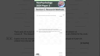 AQA Alevel Psychology 2024 Paper 2 Research Methods [upl. by Llatsyrc998]