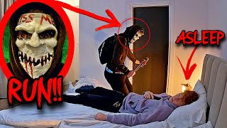 SECURITY FOOTAGE OF CREEPY MAN BREAKING INTO MY HOUSE I WAS SLEEPING [upl. by Stuppy520]