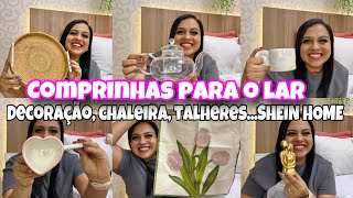 COMPRINHAS PARA O LAR 🏡 SHEIN HOME  DECORAÇÃO CHALEIRA TALHERES MANTA BANDEJA💕Glaucia Moura [upl. by Fotzsyzrk496]