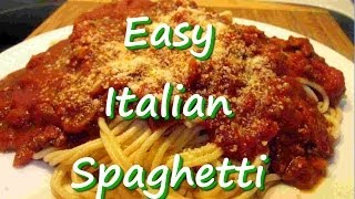 How to Make Easy Homemade Italian Spaghetti Recipe [upl. by Anomer]