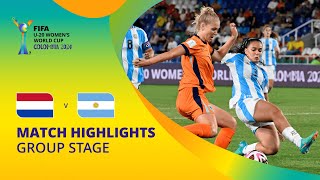 Netherlands v Argentina  FIFA U20 Womens World Cup Colombia 2024  Match Highlights [upl. by Cerveny]