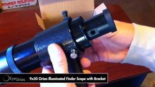 9x50 Orion Illuminated Finder Scope with Bracket [upl. by Yreffeg]