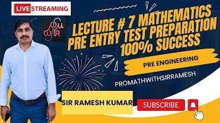 Lecture 07  Mathematics  Pre Entry Test Preparation  Matrix and Types of Matrix MCQsSir Ramesh [upl. by Lilybel]