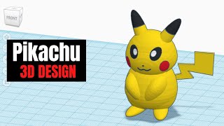 TinkerCAD  Tutorial for Beginners  How to 3D Design Pikachu  Pokemon [upl. by Nilyahs]