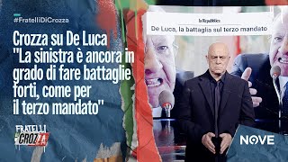 Crozza su De Luca quotLa sinistra è ancora in grado di fare battaglie forti come per il terzo mandatoquot [upl. by Shalna552]