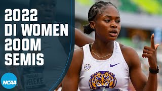 Favour Ofili leads semifinal heat in 200m  2022 NCAA outdoor track and field championships [upl. by Amalita]