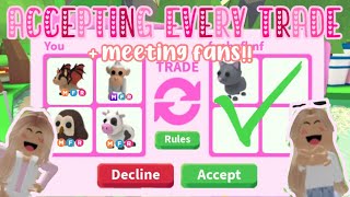 ACCEPTING EVERY TRADE IN ADOPT ME roblox [upl. by Halivah709]