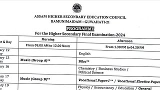 AHSEC HS Final Year Examination 2024 RoutineHS Final 2024 RoutineClass 12XIIHS 2nd year Final [upl. by Las497]